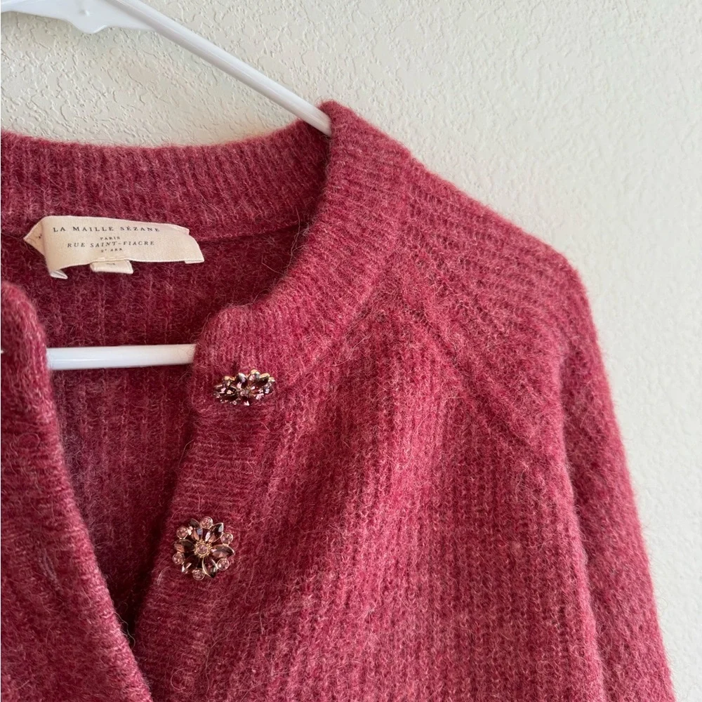 Sezane Othello Jumper in Rosewood - Picture 6 of 7